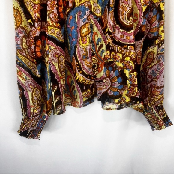 Sanctuary Relaxed Button Blouse Paisley Print Women's Top
Size: S - Picture 7 of 17